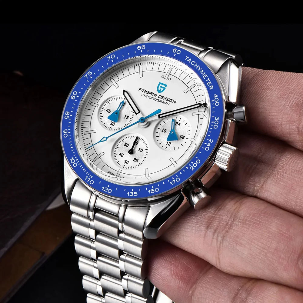 PAGANI DESIGN Watches For Men Chronograph Sapphire Luminous luxury Quartz Wristwatch Waterproof reloj deportivo hombre 2024 NEW
