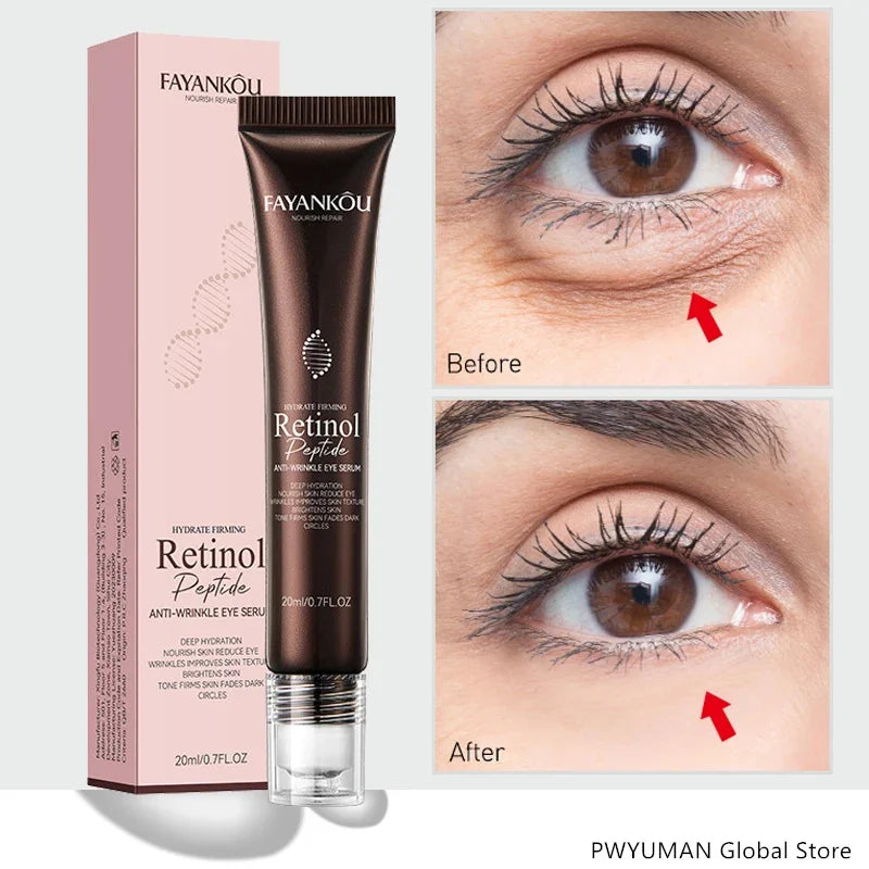 Retinol Anti Wrinkle Eye Serum Peptide Remove Dark Circles Eye Bags Puffiness Cream Moisturizing Repairing Korean Skincare New