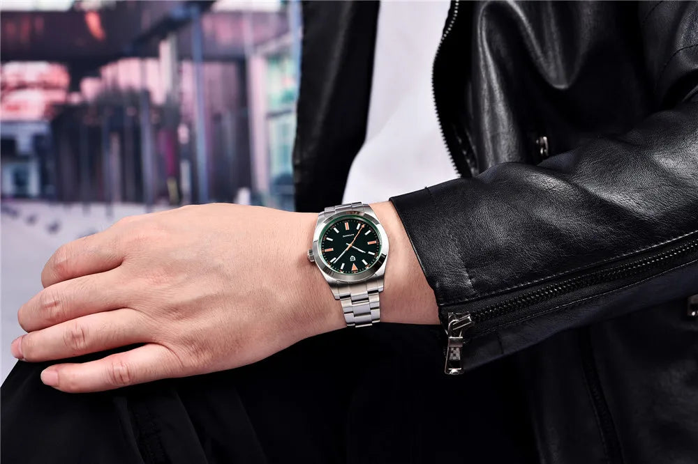 PAGANI DESIGN 2024 New Z-Blue Men's Mechanical Watches Luxury Sapphire Glass Automatic Watch For Men NH35A Stainless steel Clock