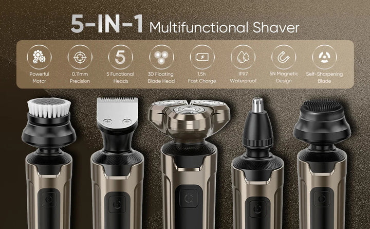 Sejoy Electric Hair Clipper for Men  5 in 1 Electric Nose Hair Trimmer Professional Cutting Machine Rechargalbe