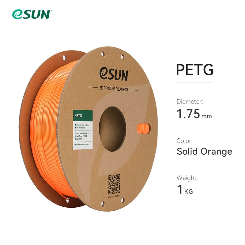 eSUN PETG Filament 1.75mm,3D Printer Filament PETG Accuracy +/- 0.05mm,1KG 2.2LBS Spool 3D Printing Materials for 3D Printers