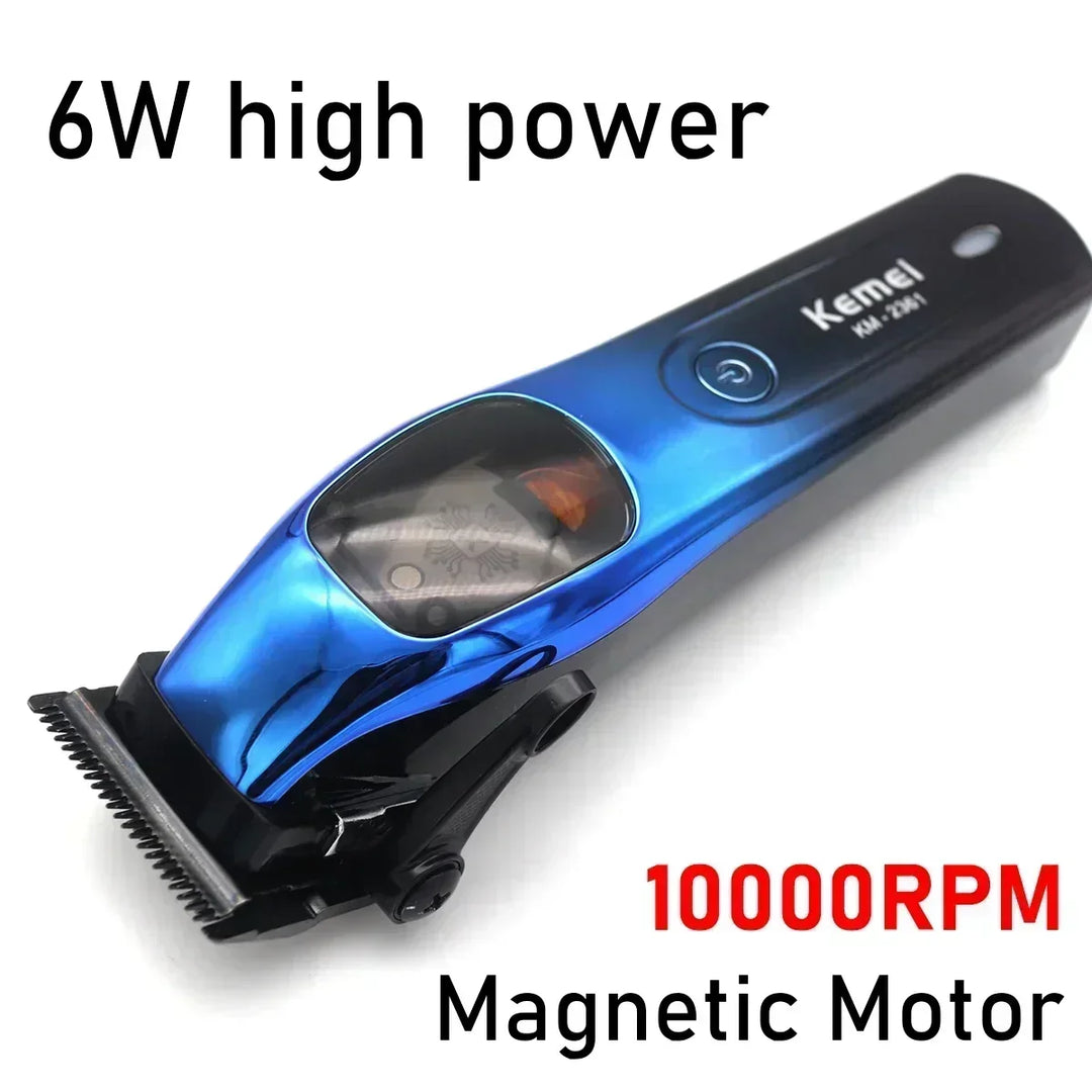 Kemei 2361 10000RPM Professional Men's Hair Clipper Magnetic Motor DLC Blade with Base Charger Hair Trimmer Hair Cutting Machine