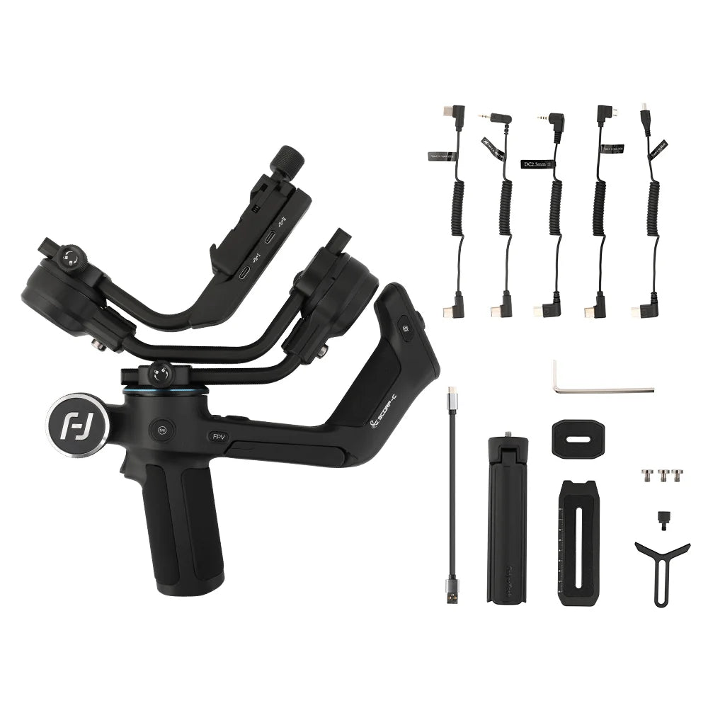 FeiyuTech Official Feiyu SCORP Series SCORP-C Handheld Gimbal 3-Axis Stabilizer Handle Grip for DSLR Camera Sony/Canon