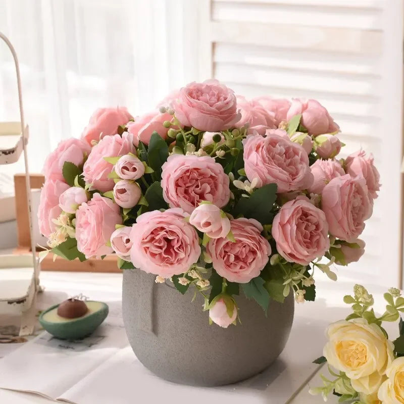 Artificial Peony Rose Bouquet