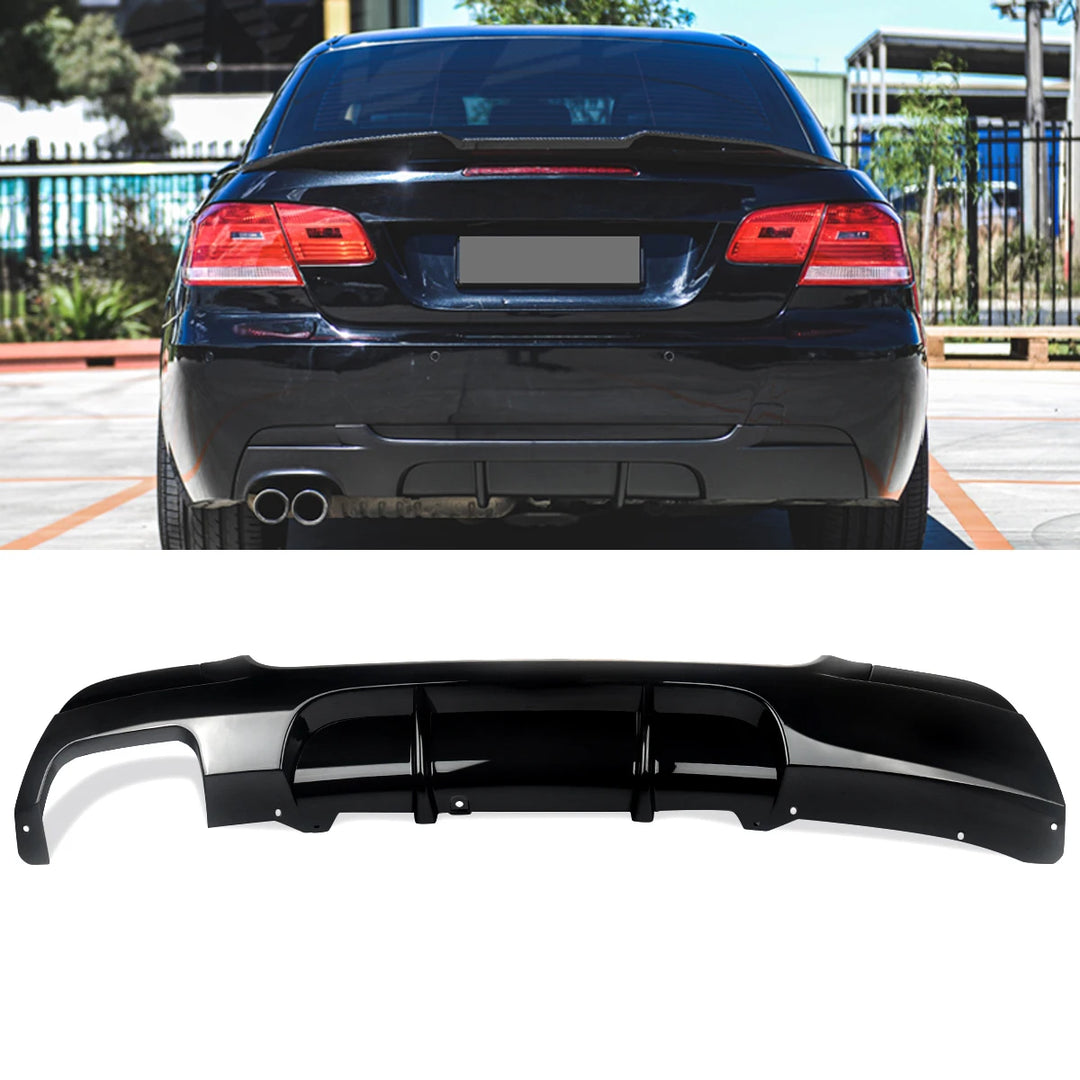 MAGICKIT For BMW 3Series E92 E93 330I M Sport Bumper Rear Bumper Diffuser Lip Shiny Black Bodykits CAR Accessories Gloss Black