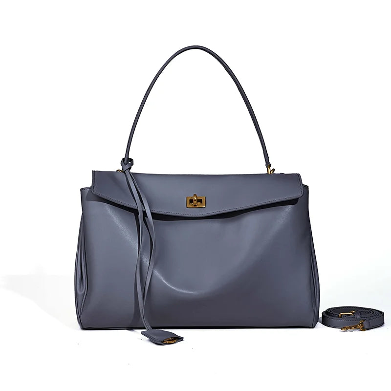 2025 Luxury Brand Rodeo Woman Bags Spring Autumn Genuine Leather Women Totes Fashion Gold Buckle Women Shoulder HandBags