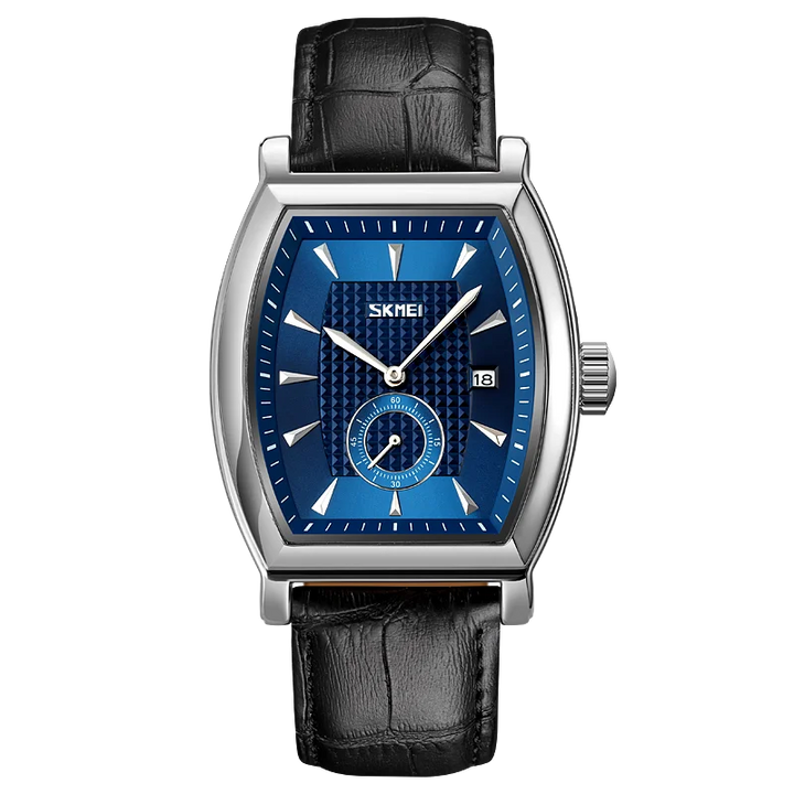 SKMEI relogio masculino Top Brand Luxury Genuine Leather Strap Business Mens Watches Waterproof Quartz Date Time Wristwatches