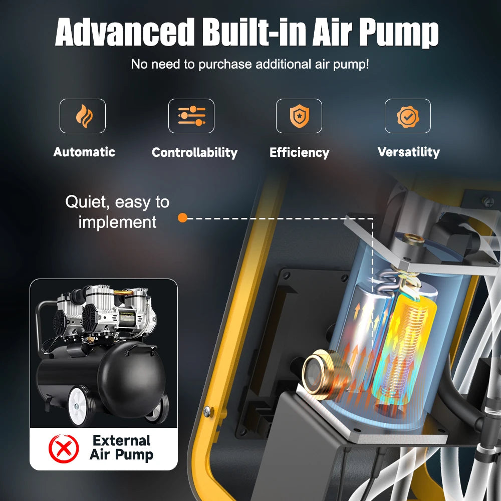 FOXWELL SD203 Automotive Smoke Machine Built-in Air Pump EVAP Vacuum Leak Detector Dual Mode Car Pipe Leakage Diagnostic Tester