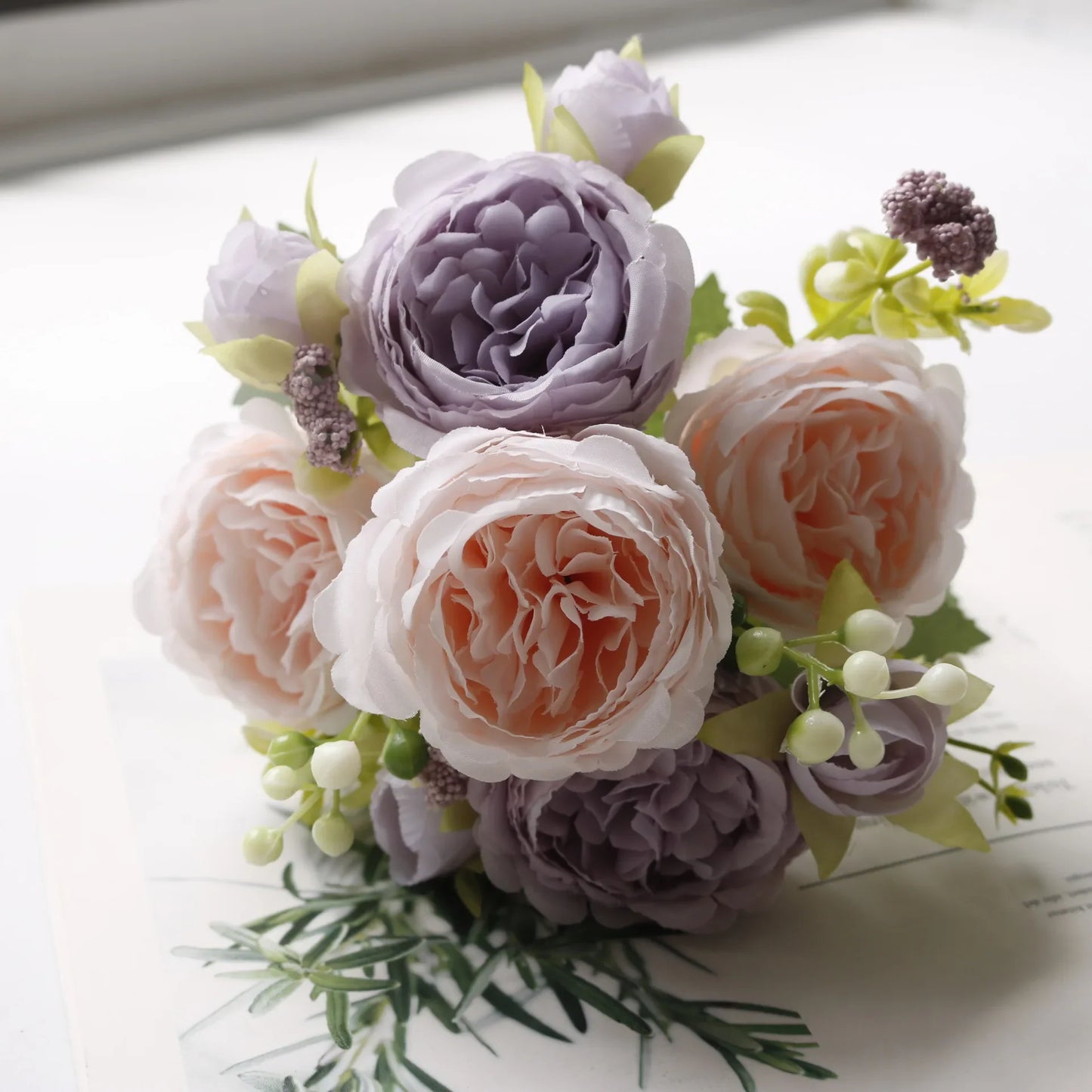 Artificial Peony Rose Bouquet