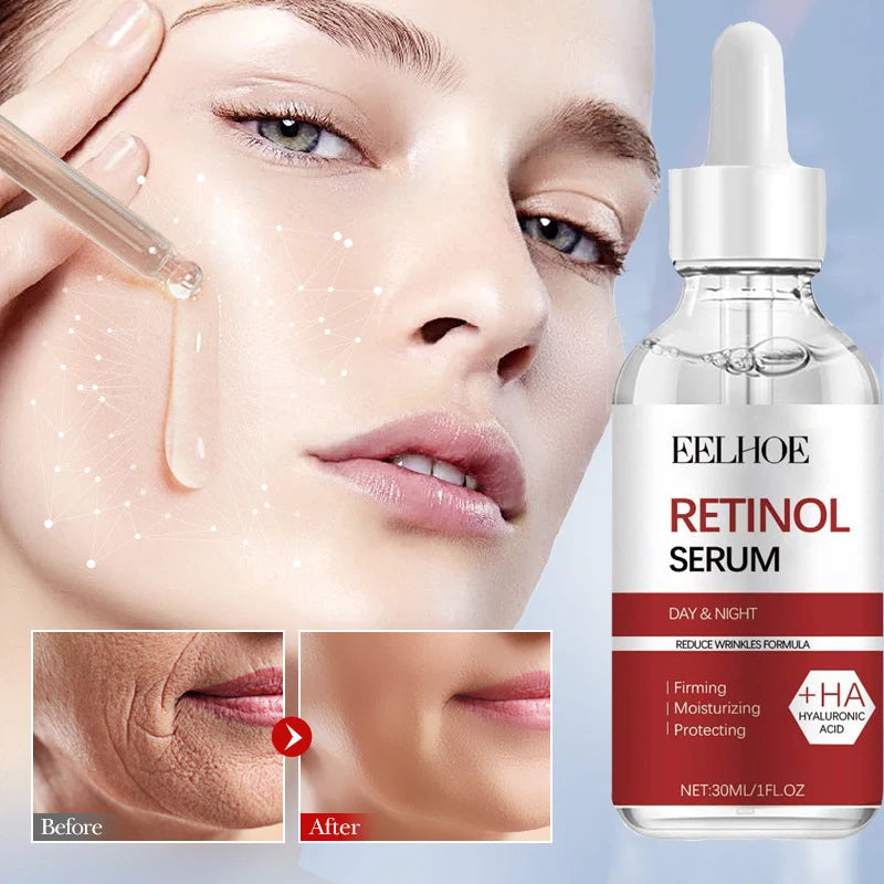 Retinol Wrinkle Remover Facial Serum Set Instant Firming Lift Anti-Aging Cream Fade Fine Lines Whitening Moisturizing Skin Care