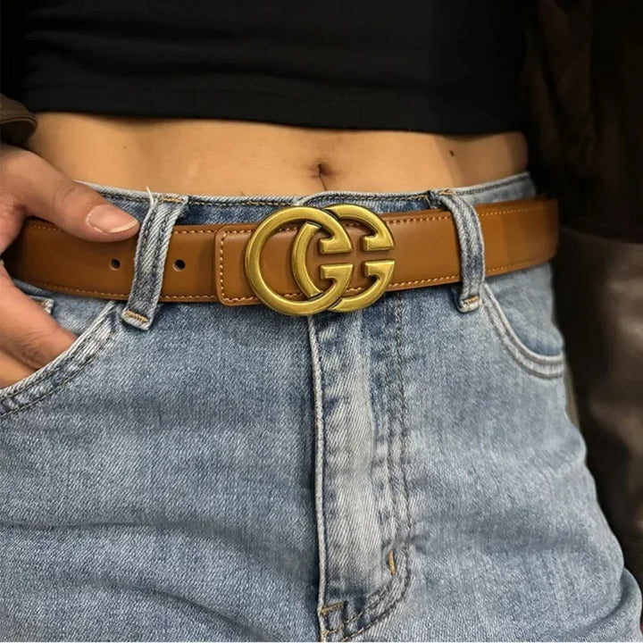 Fashion GG cowhide real leather belt for women luxury desiner Unisex men's belt elegant girdle belt female jeans waistband