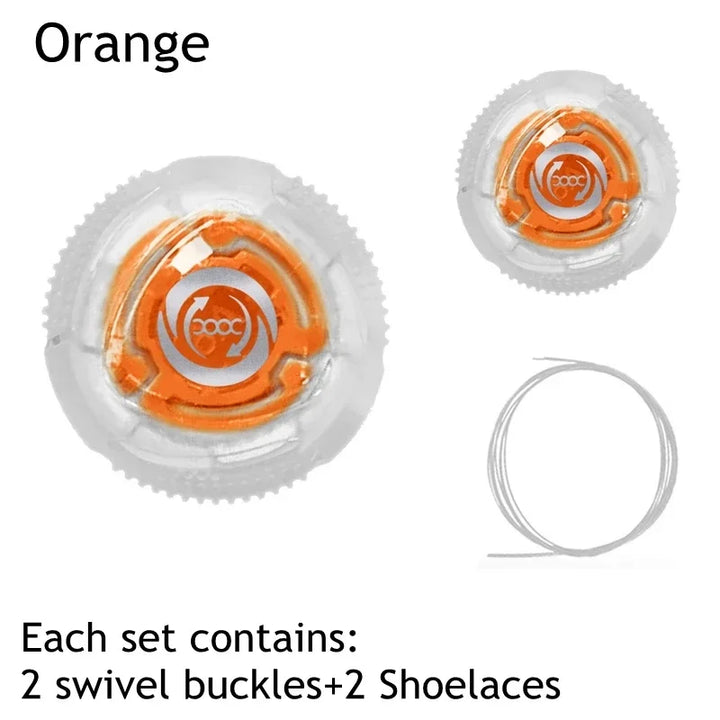 1 Pair Metal Wire Swivel Automatic Buckle Shoelaec No Tie Shoe Laces Quick Lock Shoestrings Women Man Shoelaces for Sneaker New