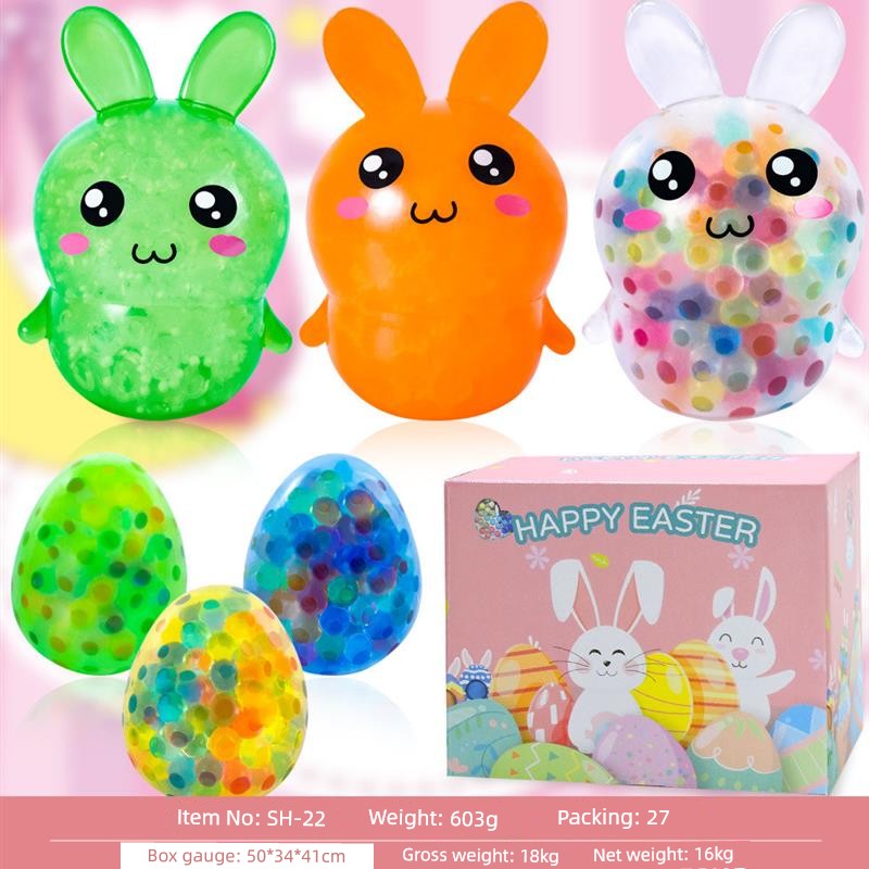 Children's Day Easter Egg Kids Building Blocks Blind Box Cartoon Rabbit Decompression Color Film Puzzle Egg Engineering Car Toys