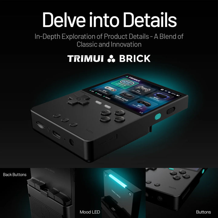 AMPOWN Trimui BRICK Handheld Game Players Consoles 3.2'' IPS Screen Emulator Portable Retro Video Games Linux System Allwinner