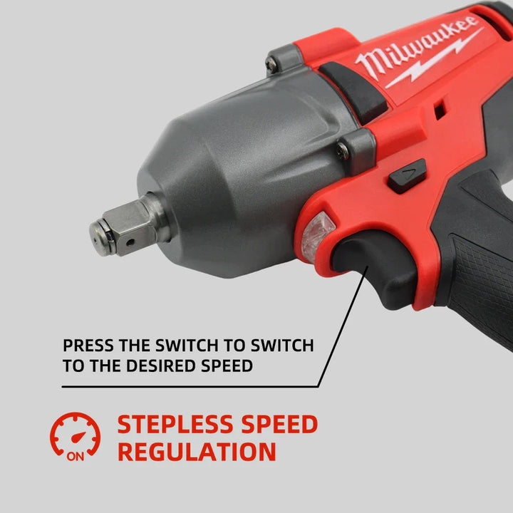 Milwaukee Mid-Torque Impact Professional Wrench 18V Lithium Battery Electric Cordless High Speed Car Truck Repair Power Tools