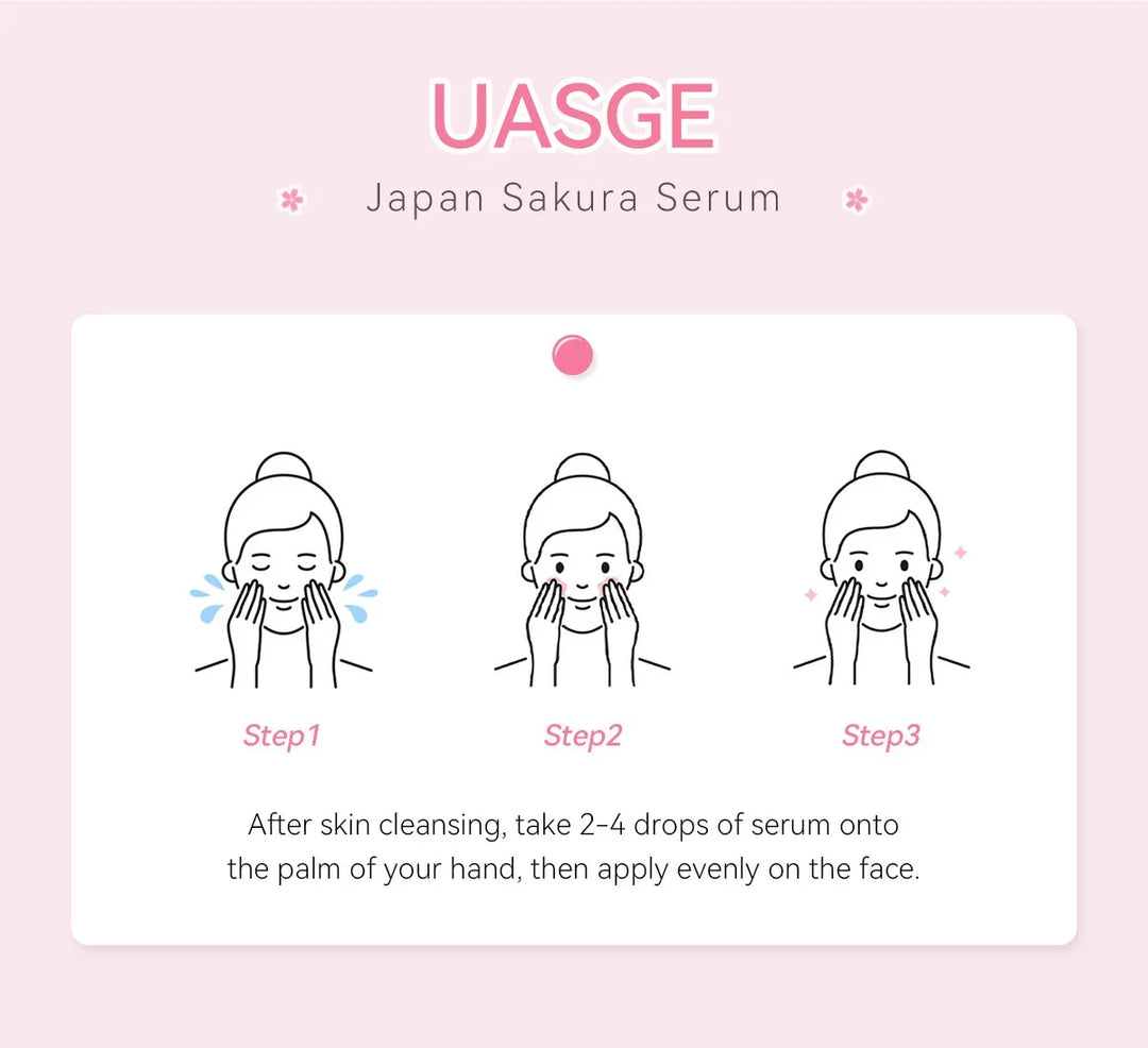 Sakura Whitening Face Serum Fade Fine Lines Anti Aging Tighten Pores Improve Melanin Pigment Dull Moisturizer Brighten Skin Care