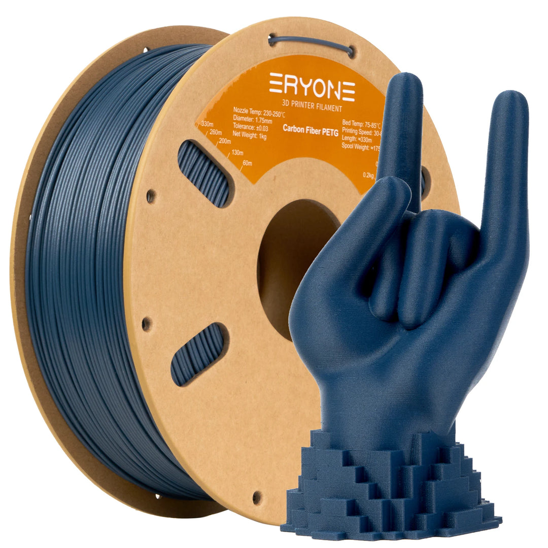 ERYONE New Arrival PETG Carbon Fiber 1KG 1.75mm Diameter High Toughness 3D Printer Filament For 3D FDM Printing Fast Shipping