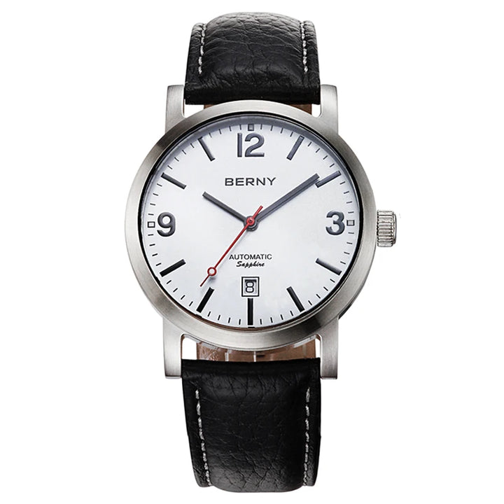 BERNY Watch for Men Mechanical Automatic Watches Seagull Luxury Brand Male Clock Water Resistant Swiss Railway Men's Wristwatch