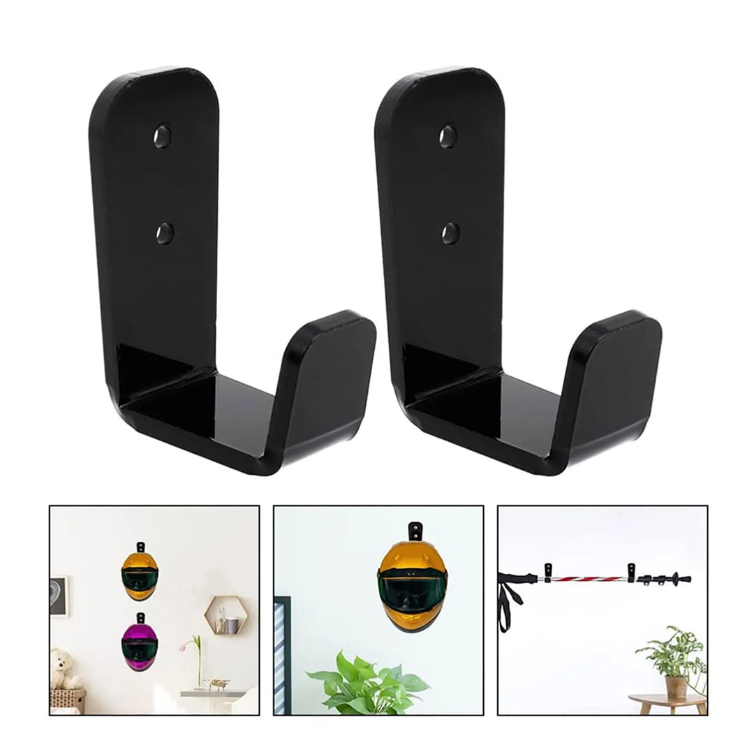 2pcs Hockey Stick Display Stand Acrylic Wall Mount Black Hockey Stick Supports Bracket Holder Horizontal Hanger