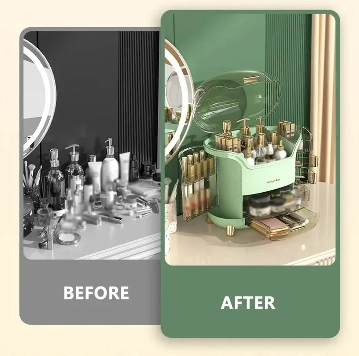 Transparent Desktop Makeup Organizer