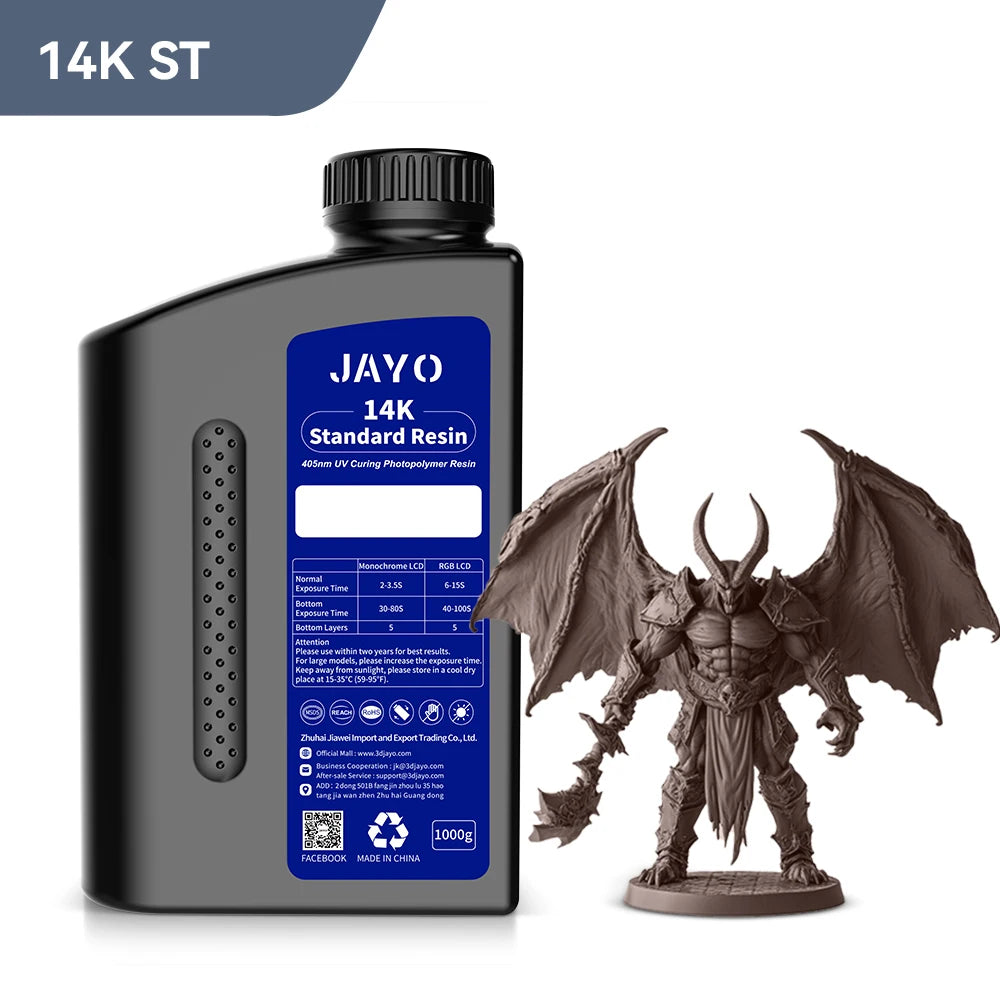JAYO 3D Printer Resin14K Standard 1KG 405nm Liquid Rapid UV Curing For LCD Photopolymer Resin 3D Printing Material Fast delivery