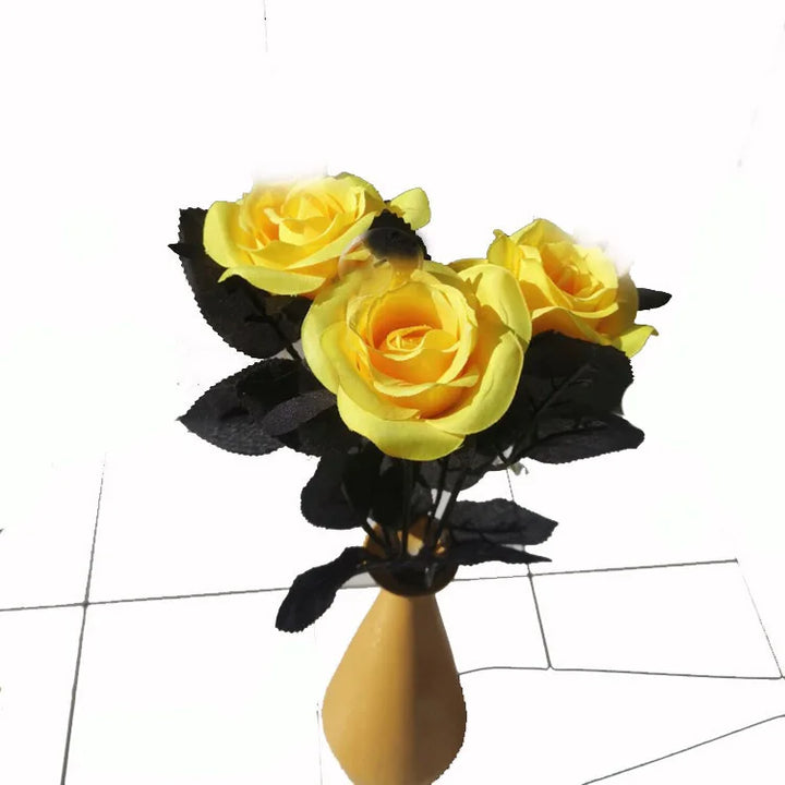 Artificial Black Rose Heads