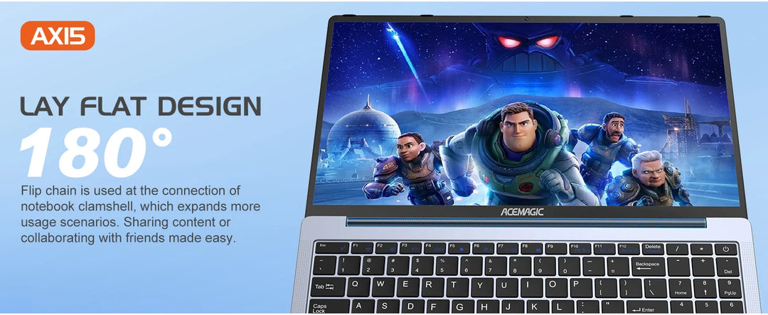 ACEMAGIC 15.6" Ultra Slim Laptop 16GB RAM 512GB SSD Intel N97 Notebook Gamer 1920*1080 Display Office Study Computer Windows 11