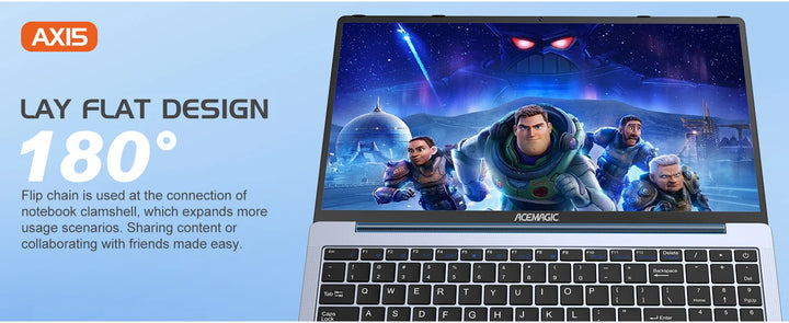 ACEMAGIC 15.6" Ultra Slim Laptop 16GB RAM 512GB SSD Intel N97 Notebook Gamer 1920*1080 Display Office Study Computer Windows 11