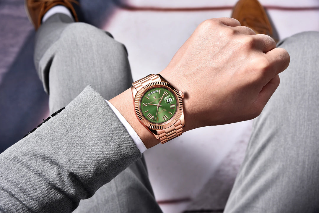 2024 New PAGANI DESIGN Rose Gold DD40 Luxury Automatic Watch Men Mechanical Wrist Watches Men Japan NH36A AR Sapphire crystal