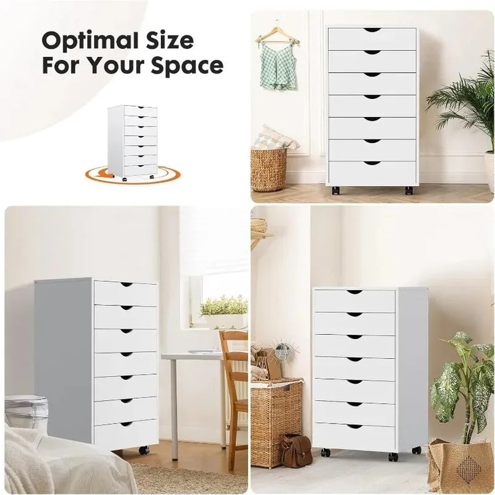 7 Drawer Wood Dresser Storage
