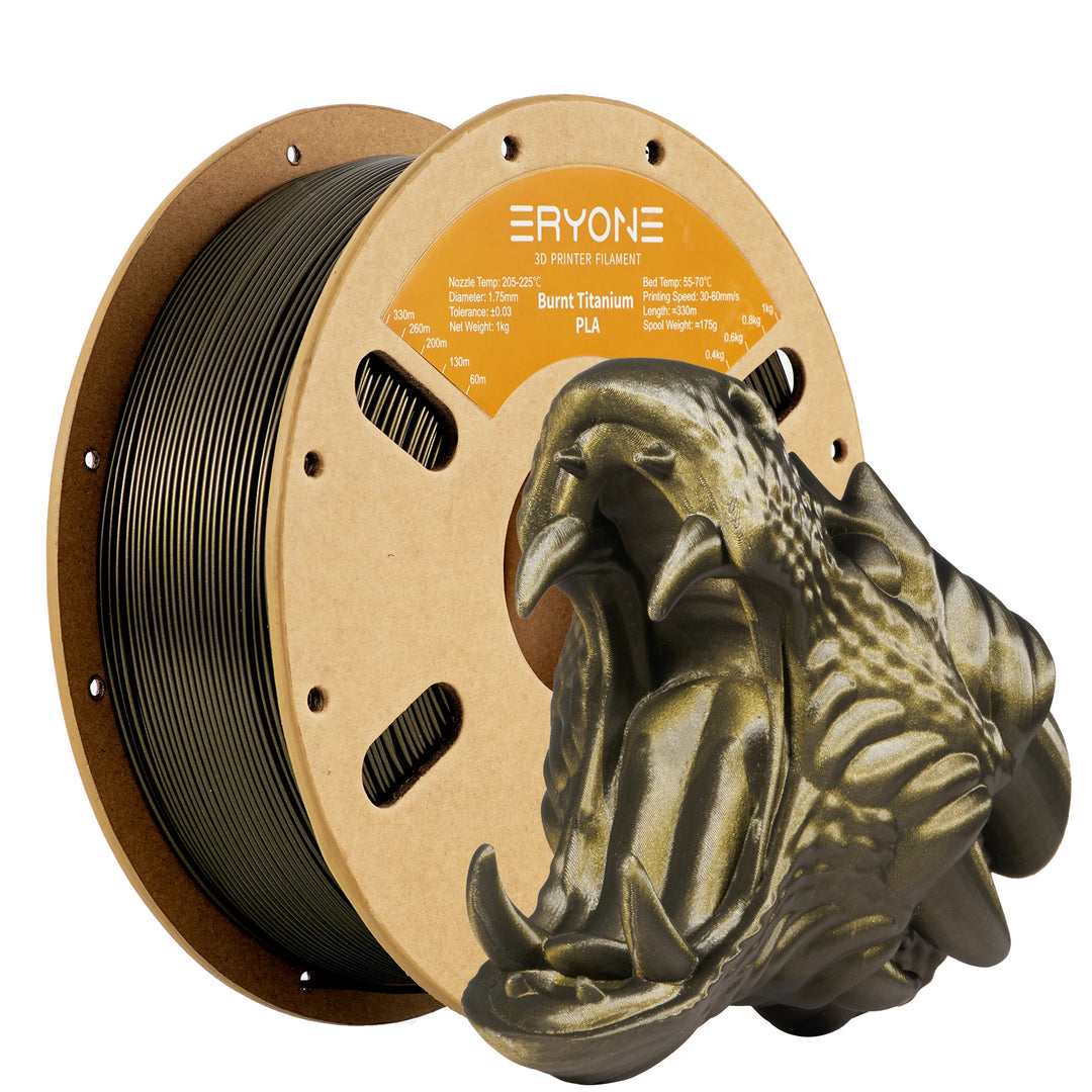 ERYONE Promotion PLA Burnt Titanium High Quality Filament 1KG 1.75mm ±0.03mm Filament For FDM 3D Printer Excellent Fluidity