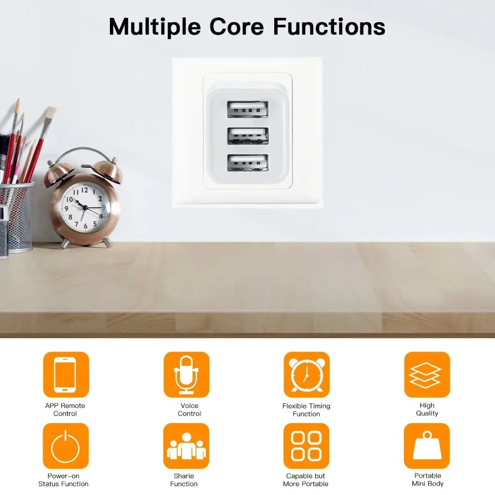 Tuya Smart for Zigbee WiFi Mini 1 2 3 USB Adaptor Switch 5V Micro USB Power Adaptor Smart Life Control Via Alexa Google Home