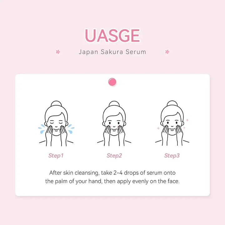 Sakura Whitening Face Serum Fade Fine Lines Anti Aging Tighten Pores Improve Melanin Pigment Dull Moisturizer Brighten Skin Care