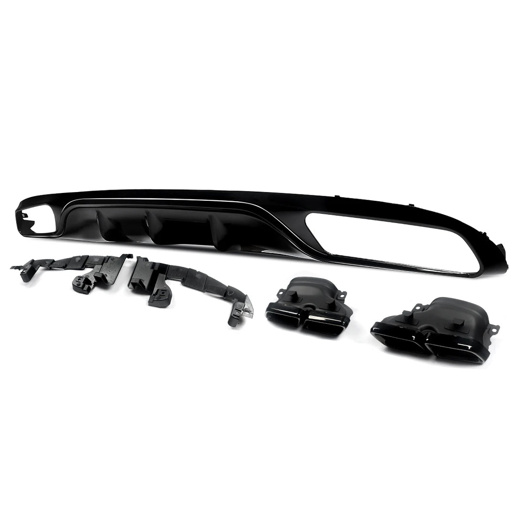 AMG Style Rear Diffuser With Exhaust Tip for Mercedes-Benz E-Class W213 2016-2020