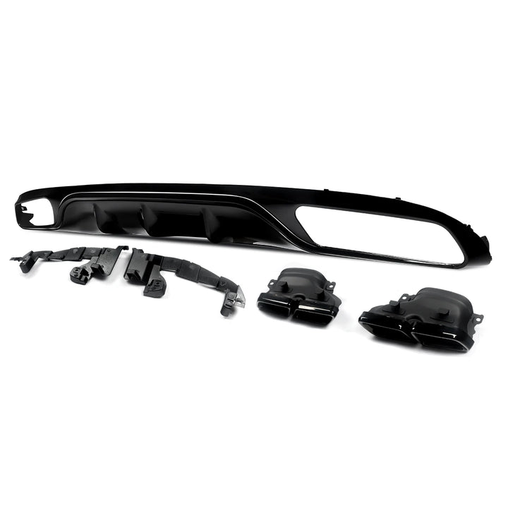 AMG Style Rear Diffuser With Exhaust Tip for Mercedes-Benz E-Class W213 2016-2020