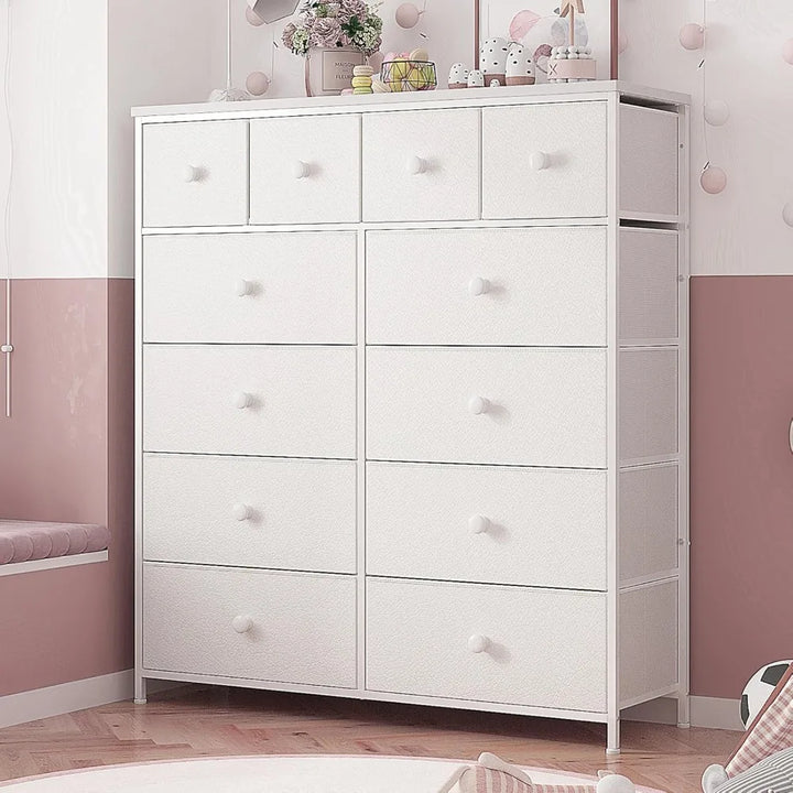 White Dresser with 12 Drawers