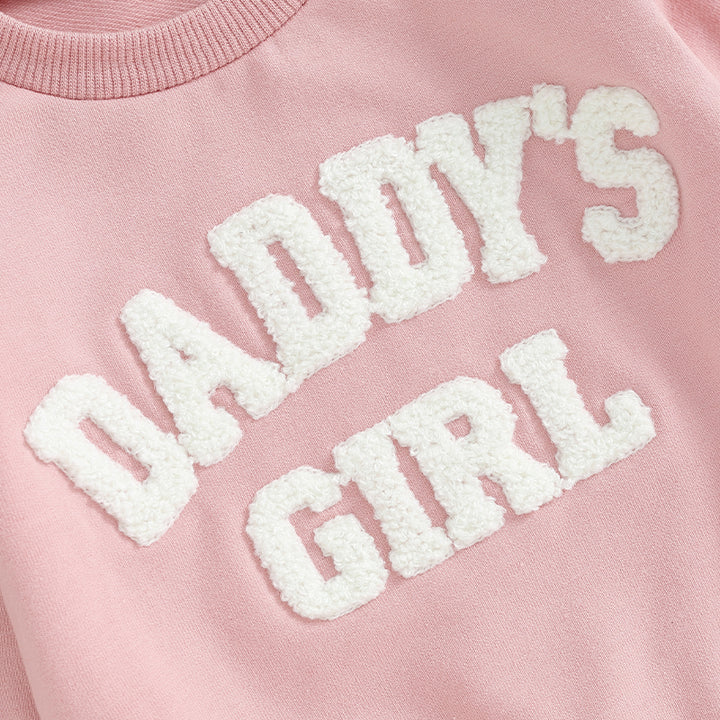 2023-09-27 Lioraitiin 0-3Y Baby Girl Clothes Daddys Girl Long Sleeve Crewneck Sweatshirt Top Casual Pants Fall Winter Outfits
