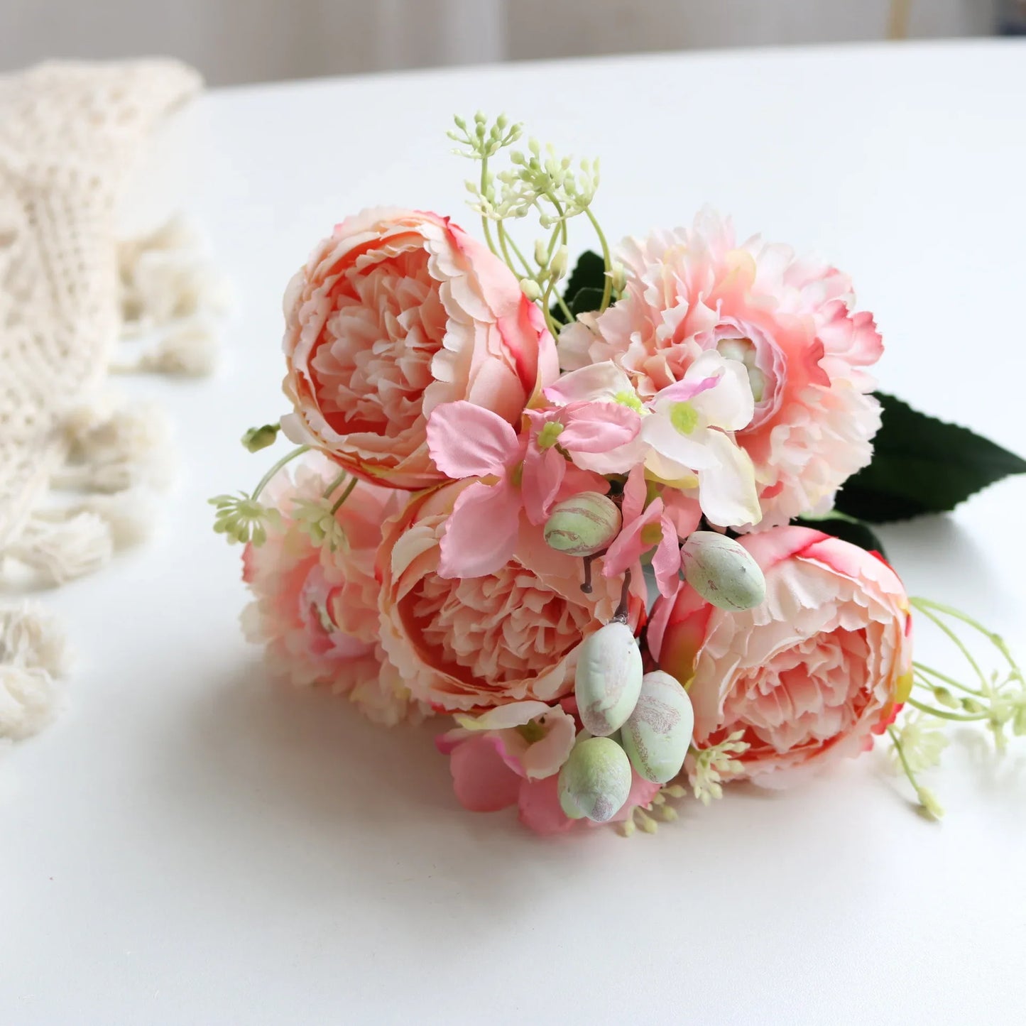 Artificial Peony Rose Bouquet