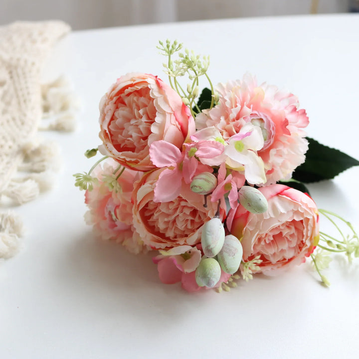 Artificial Peony Rose Bouquet