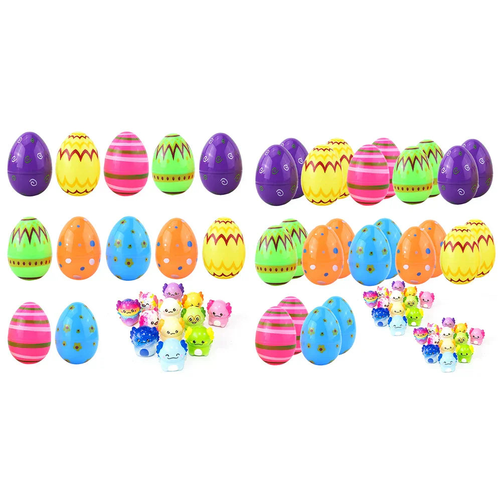 Prefilled Easter Eggs with Stress Relief Toys Easter Basket Stuffers Surprise Easter Eggs for Kids Easter Egg Hunt Game and Part
