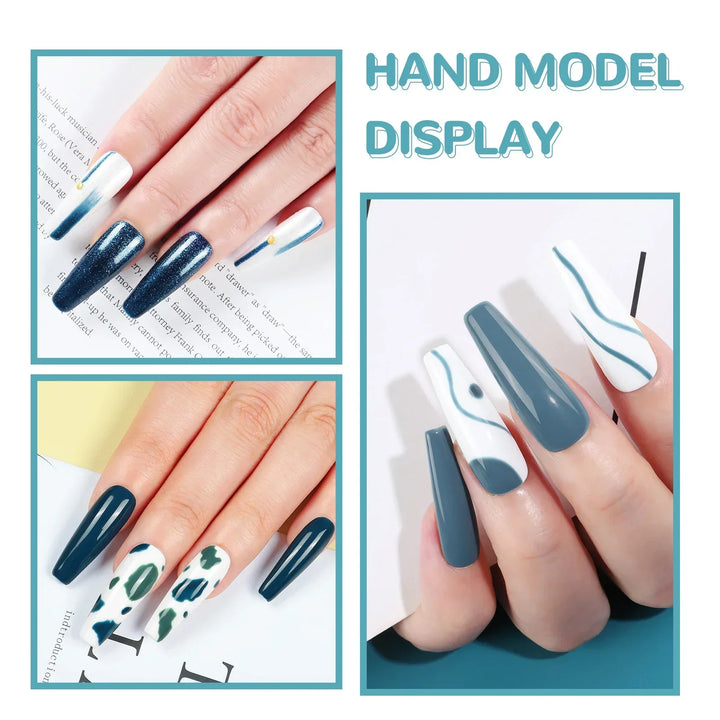 COSCELIA 6Pcs Glitter Gel Nail Set