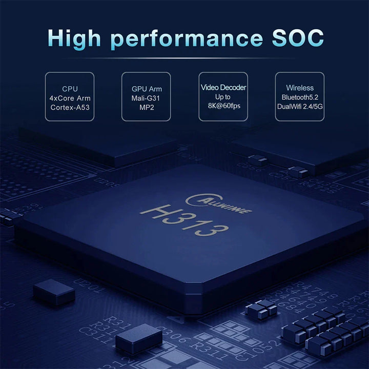 128GB Q1 Android 14 TV Box AllwinnerH313 Quad Core Global Version Smart Streaming Media Player 2.4G&5G Wifi BT 4K Set Top Box