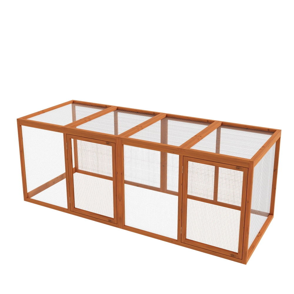 Spacious Chicken Run Cage with Four Accessible Doors - Versatile Chicken Coop and Playground for Happy, Healthy Chickens - Easy Access and Secure Environment for Your Flock