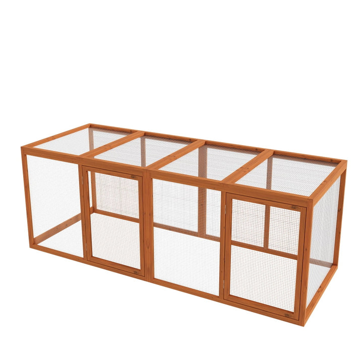 Spacious Chicken Run Cage with Four Accessible Doors - Versatile Chicken Coop and Playground for Happy, Healthy Chickens - Easy Access and Secure Environment for Your Flock