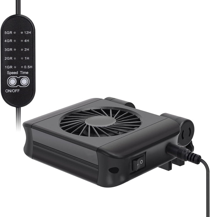 Tawatiler Aquarium Chillers Fan, Quiet Fish Tank Cooling Fan Equipment with Adjustable Timer Speed Controller, Suitable for Freshwater Saltwater Tanks(1-Fan Head)