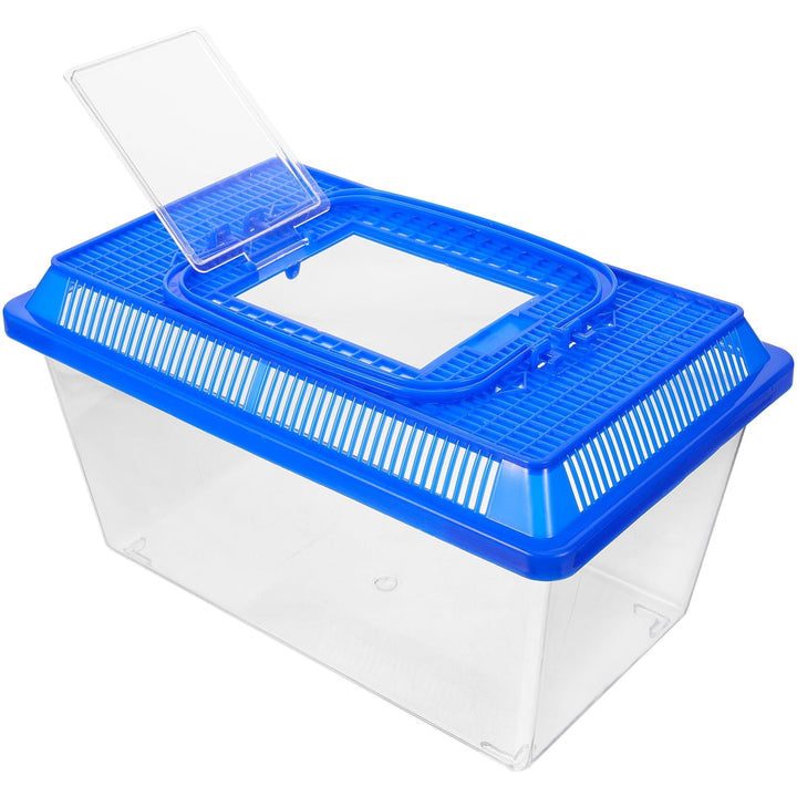 Turtle Living Tank,Turtle Tank with Platform Creative Turtle Carrying Box Tank Practical Turtle Tank Aquarium