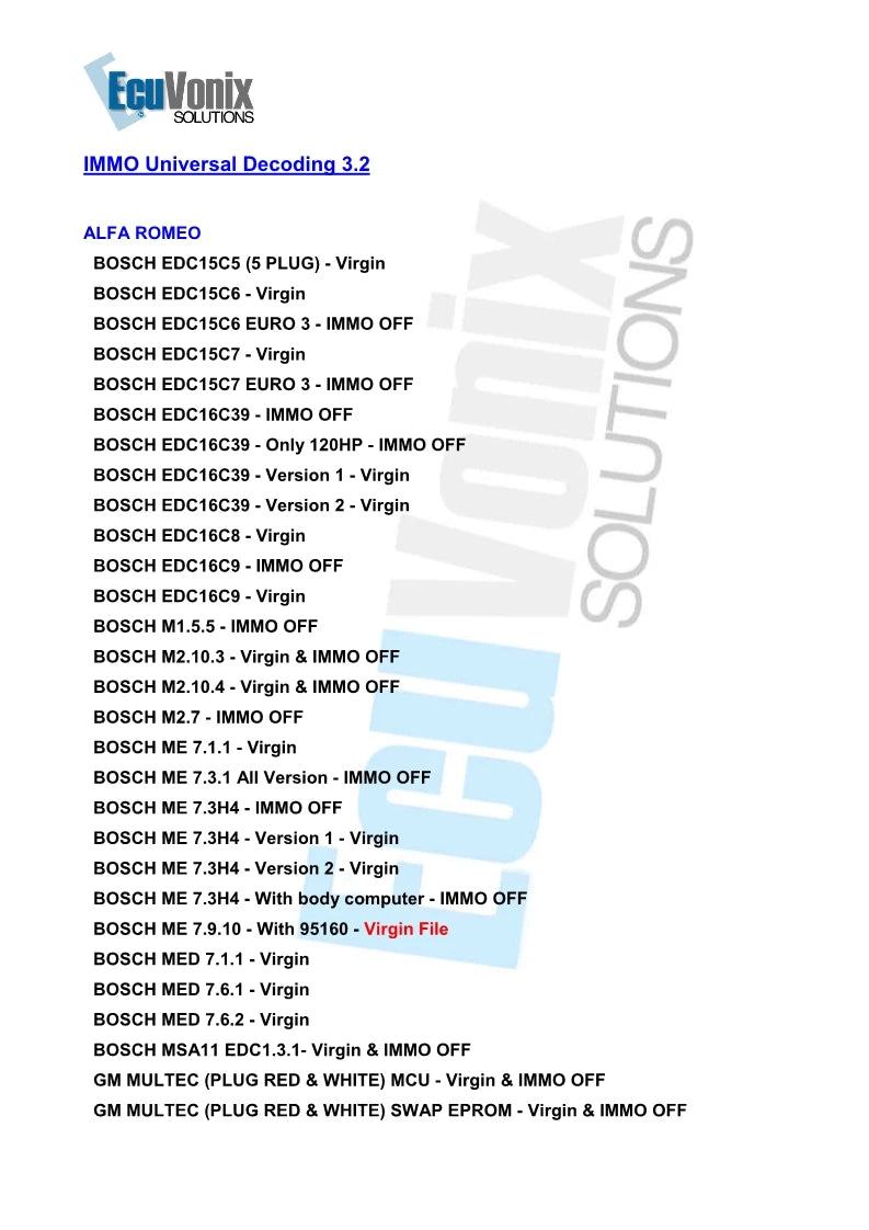 EcuVonix 3.2 Hot IMMO Universal Decoding V3.2 Remove IMMO Off with Keygen Unlimited Crack EcuVonix 3.2 Send link or CD or USB