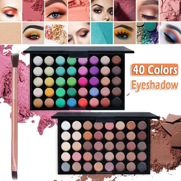 40-Color Earth Tone Eyeshadow