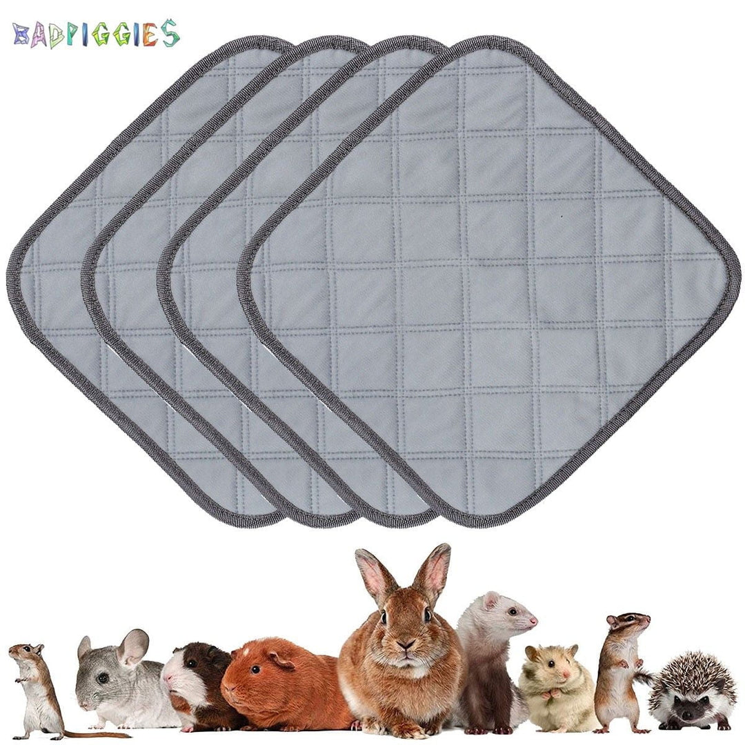 Washable Pee Pads for Guinea Pig, 2PCS Non-Slip Hamster Cage Liners Reusable Pet Mat Sleep Cushion