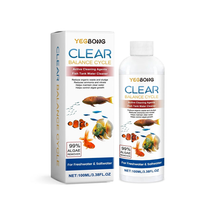 YEGBONG Fish Tank Water Clarifier for Cleaning Fish Tank Stains, Sludge, Clear Water Quality, and Controlling Algae Growth